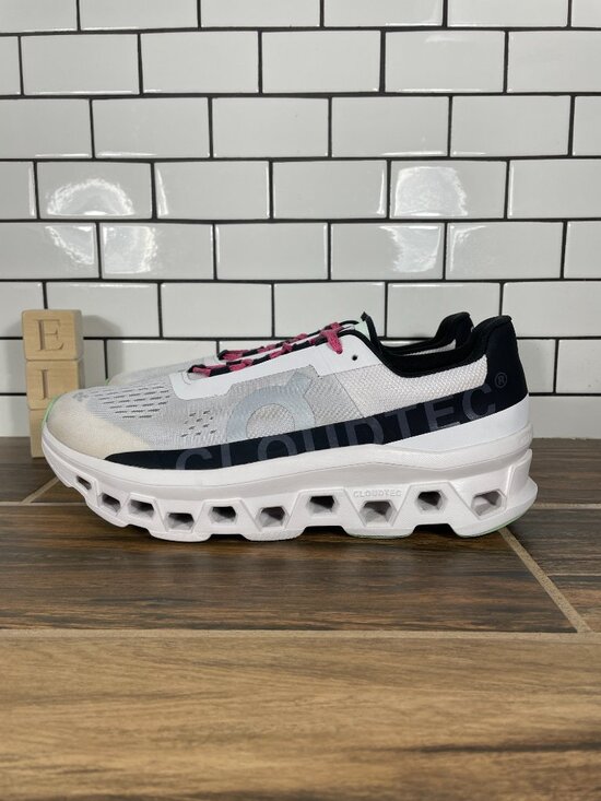 On Running Other - On Running Cloudmonster Shoes Mens Size 11 Frost Black Max Cushioned Sneakers